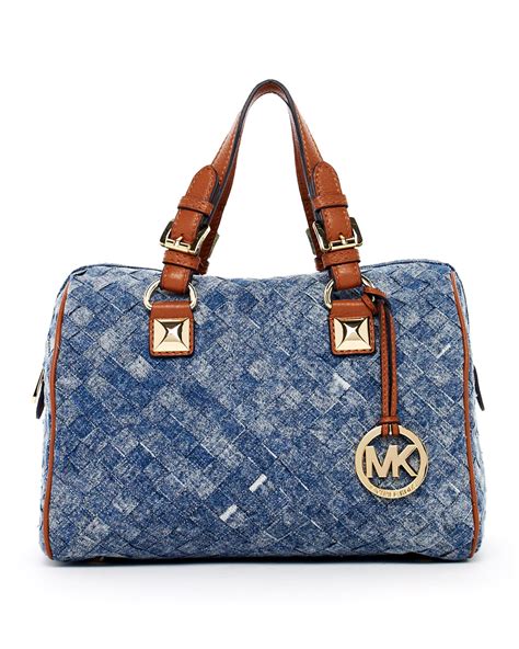 michael kors satchel blue|Michael Kors grayson satchel black.